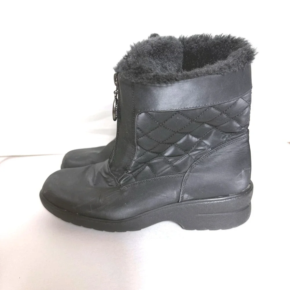 Boston Accent Women's 8M Black Waterproof Ankle‎ Boots  Lined Winter